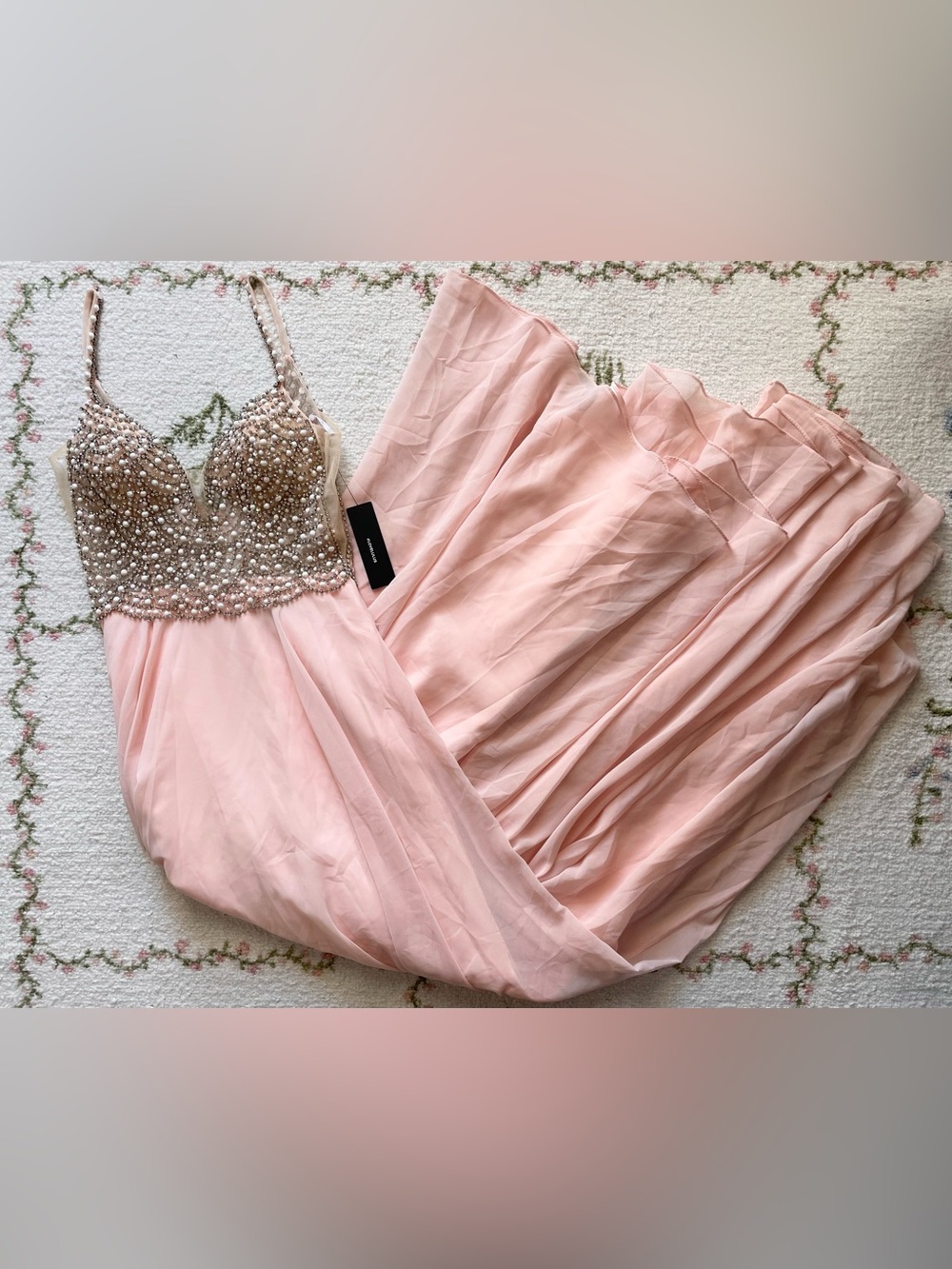 Lulus Beaded Rhinestone Gown